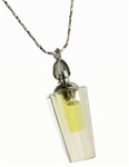 Crystal Pendant filled with Anointing Oil - Long Bottle