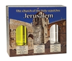 Holy land Gift Pack - Church of the Holy Sepulchre - Jordan River Water , Jerusalem's Stones and Galilee Olive Oil