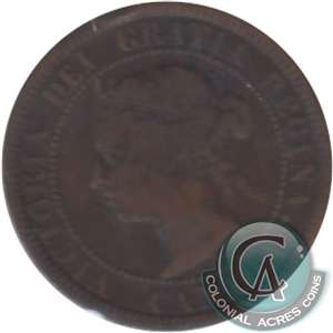 1892 Obv. 4 Canada 1-cent G-VG (G-6)