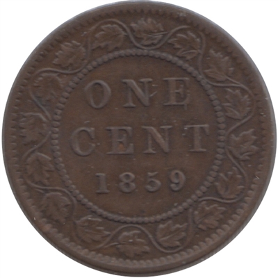 1859 Narrow 9 Canada 1-cent Extra Fine (EF-40)