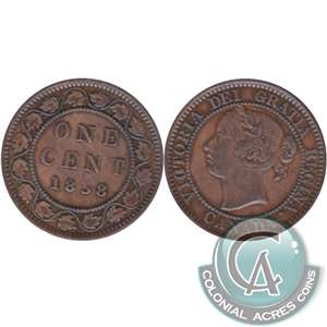 1858 Canada 1-cent VF-EF (VF-30) $