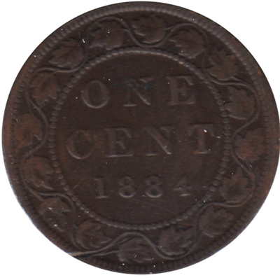 1884 Obv. 2 Canada 1-cent G-VG (G-6)
