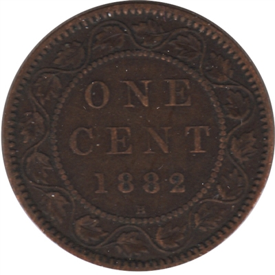 1882H Obv. 2 Canada 1-cent F-VF (F-15)