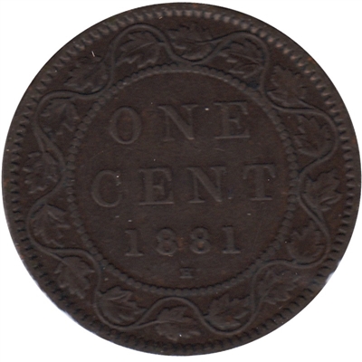 1881H Obv. 1 Canada 1-cent Fine (F-12)