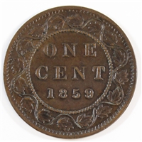 1859 Wide 9/8 Canada 1-cent EF-AU (EF-45) $