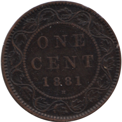 1881H Obv. 1 Canada 1-cent Very Fine (VF-20)