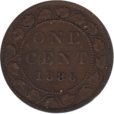 1886 Obv. 2 Canada 1-cent Very Fine (VF-20)