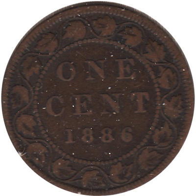 1886 Obv. 2 Canada 1-cent VG-F (VG-10)
