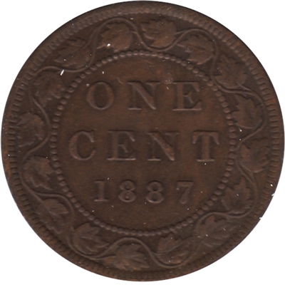 1887 Canada 1-cent F-VF (F-15)
