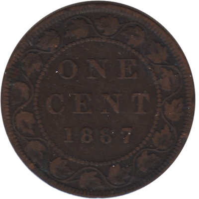 1887 Canada 1-cent Fine (F-12)