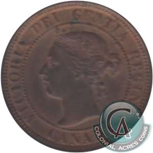 1896 Canada 1-cent AU-UNC (AU-55)