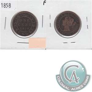 1858 Canada 1-cent Fine (F-12) $