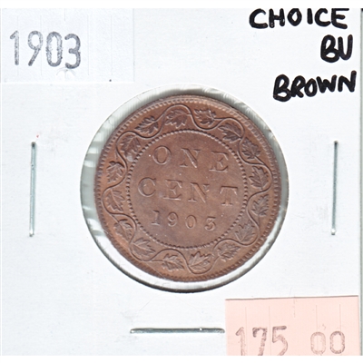 1903 Canada 1-cent Choice Brilliant Uncirculated Brown (MS-64) $