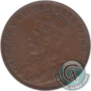 1920 Large Canada 1-cent VF-EF (VF-30)
