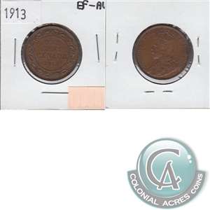 1913 Canada 1-cent EF-AU (EF-45)