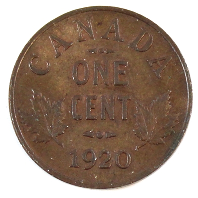 1920 Small Canada 1-cent AU-UNC (AU-55)