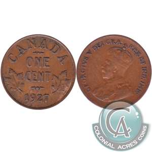 1927 Canada 1-cent F-VF (F-15)