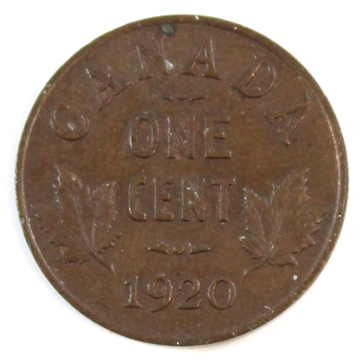 1920 Small Canada 1-cent Almost Uncirculated (AU-50)