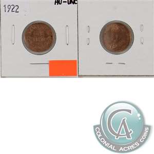 1922 Canada 1-cent AU-UNC (AU-55) $