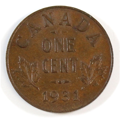1931 Canada 1-cent Almost Uncirculated (AU-50)