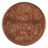 1932 Canada 1-cent Brilliant Uncirculated (MS-63) $