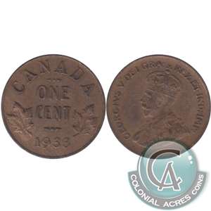 1933 Canada 1-cent Very Fine (VF-20)