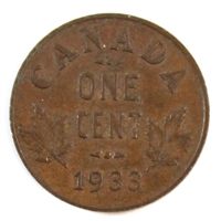 1933 Canada 1-cent EF-AU (EF-45)