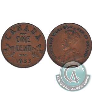 1933 Canada 1-cent UNC+ (MS-62)