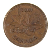 1940 Canada 1-cent EF-AU (EF-45)