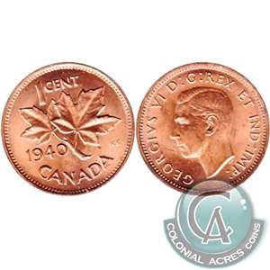 1940 Canada 1-cent Brilliant Uncirculated (MS-63) R & B