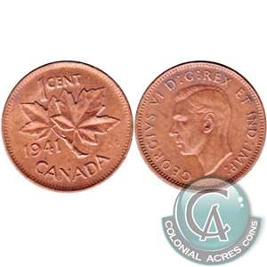 1941 Canada 1-cent Brilliant Uncirculated (MS-63) $