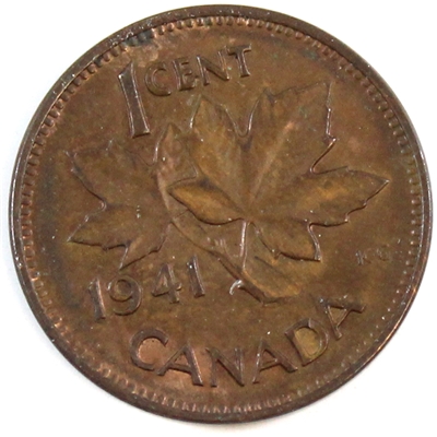 1941 Canada 1-cent Almost Uncirculated (AU-50)