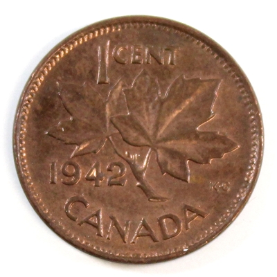 1942 Canada 1-cent AU-UNC (AU-55)