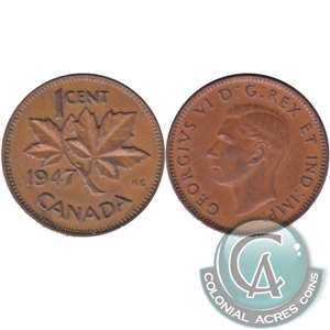 1947 Canada 1-cent Extra Fine (EF-40)