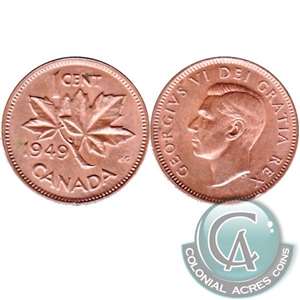 1949 A To Denticle Canada 1-cent F-VF (F-15)