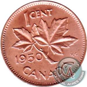 1950 Canada 1-cent UNC+ (MS-62)