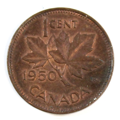 1950 Canada 1-cent Almost Uncirculated (AU-50)