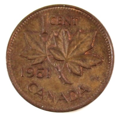 1951 Canada 1-cent AU-UNC (AU-55)