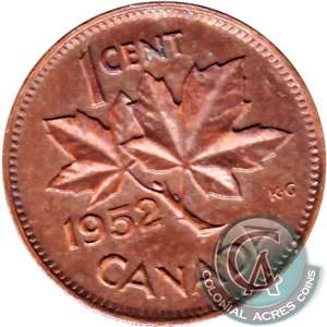1952 Canada 1-cent Uncirculated (MS-60)