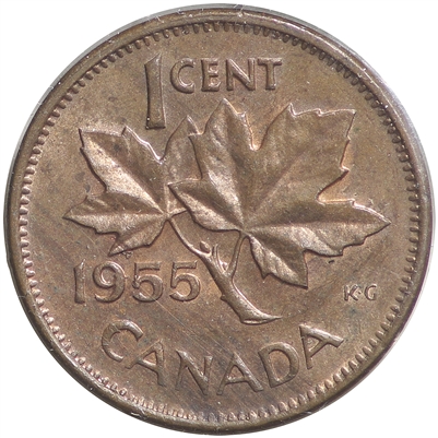 1955 Canada 1-cent AU-UNC (AU-55)
