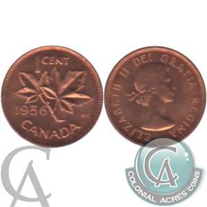 1956 Canada 1-cent Brilliant Uncirculated (MS-63)