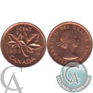 1959 Canada 1-cent Brilliant Uncirculated (MS-63)