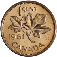 1961 Canada 1-cent Brilliant Uncirculated (MS-63)