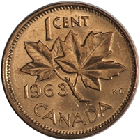 1963 Canada 1-cent Brilliant Uncirculated (MS-63)