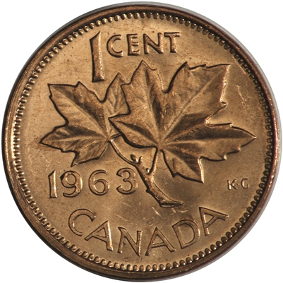 1963 Canada 1-cent Brilliant Uncirculated (MS-63)