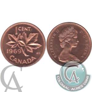1969 Canada 1-cent Proof Like