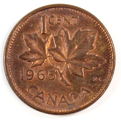 1965 Var. 1 SB P5 Canada 1-cent Uncirculated (MS-60)