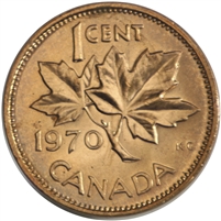 1970 Canada 1-cent Brilliant Uncirculated (MS-63)
