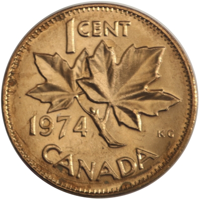 1974 Canada 1-cent Brilliant Uncirculated (MS-63)