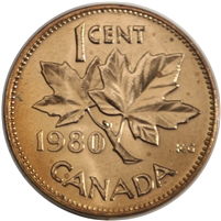 1980 Canada 1-cent Brilliant Uncirculated (MS-63)